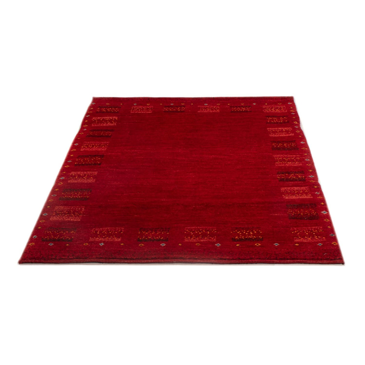 Tapis Gabbeh - Persan - 144 x 104 cm - rouge foncé