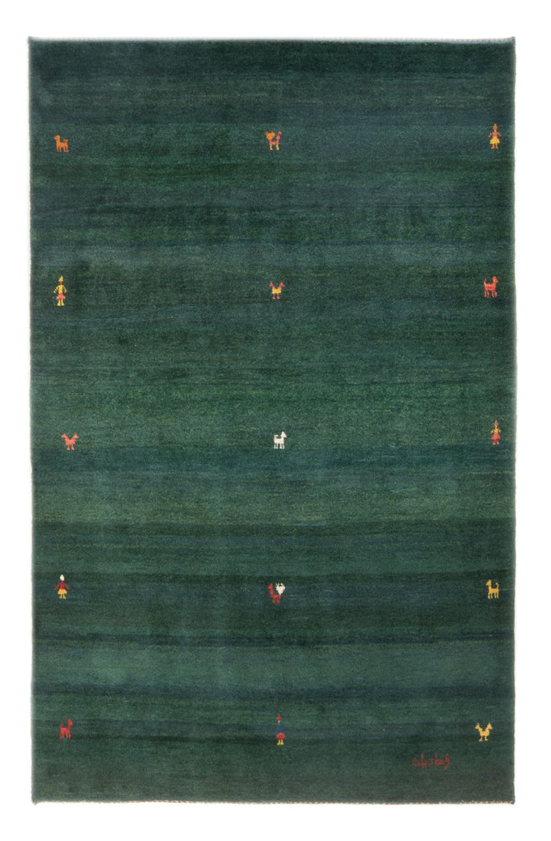 Tapis Gabbeh - Persan - 183 x 113 cm - vert