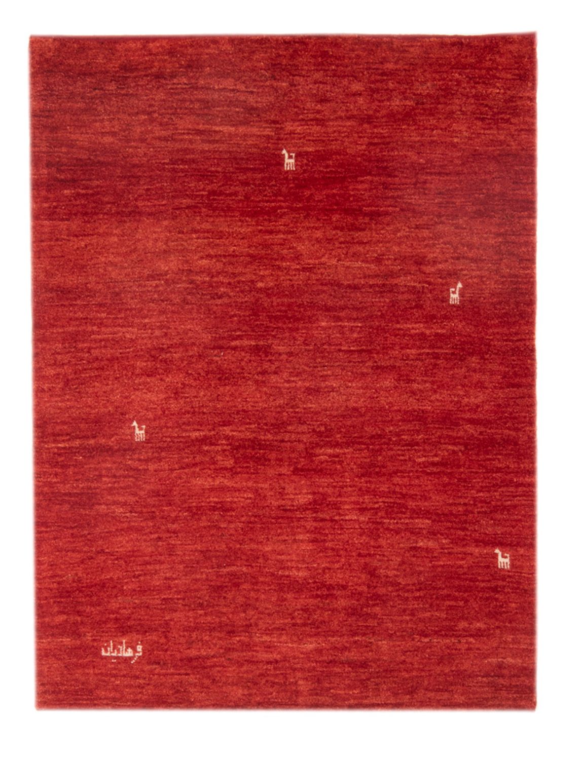 Tapis Gabbeh - Persan - 145 x 101 cm - rouge