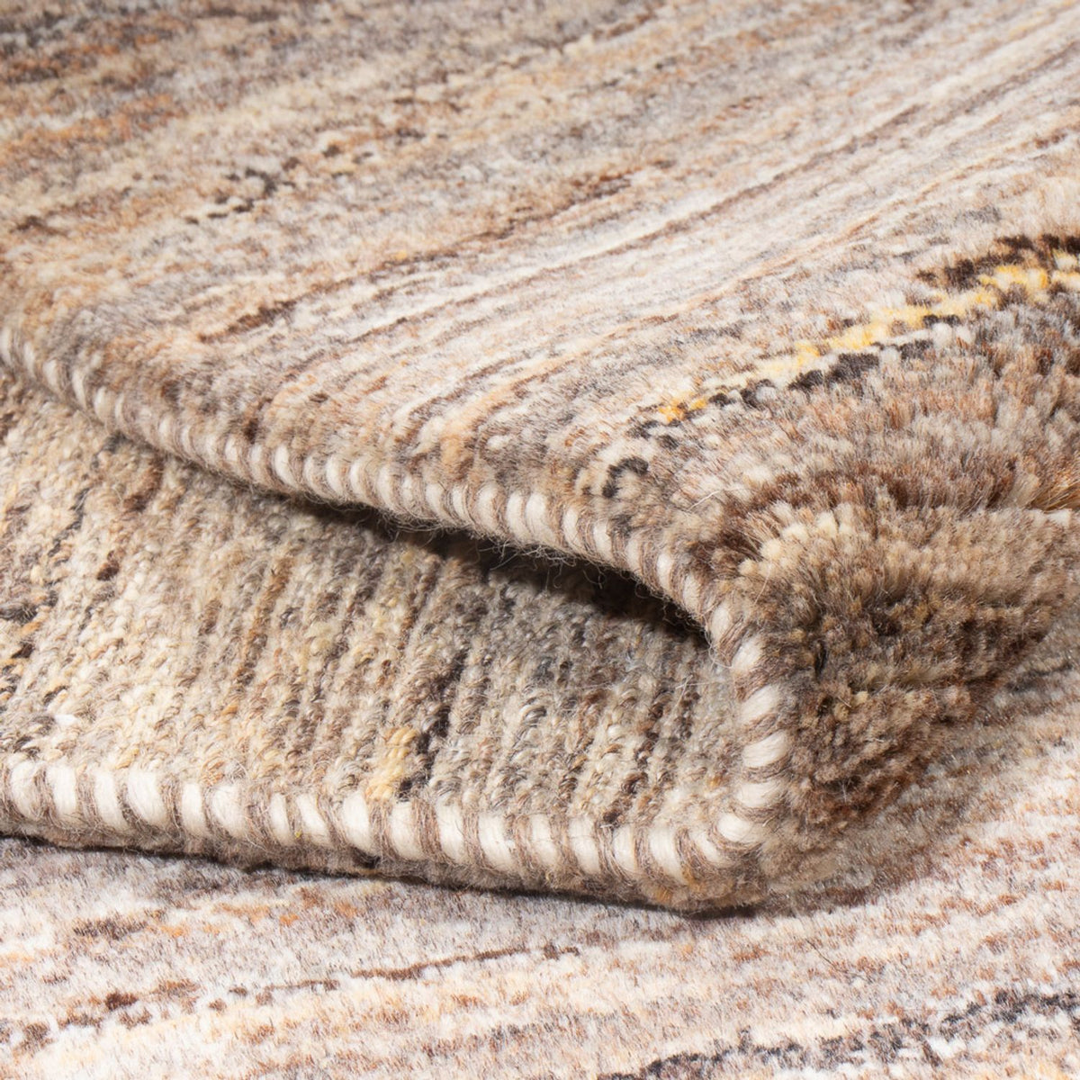 Tapis Gabbeh - Persan - 194 x 154 cm - beige foncé