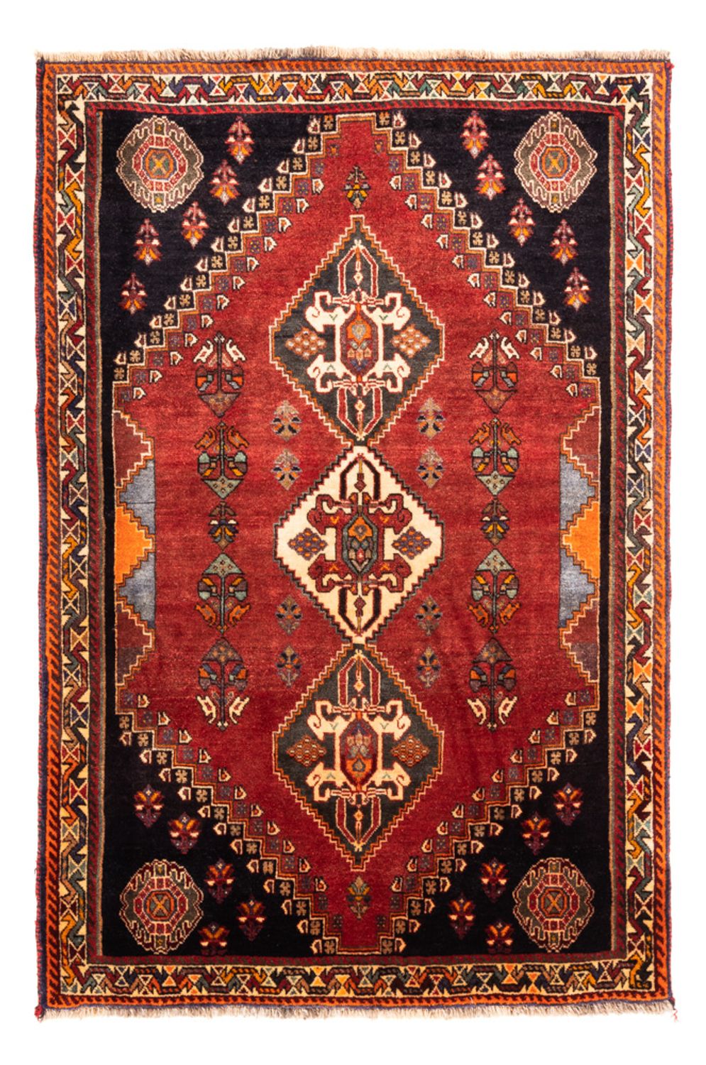 Tapis persan - Nomadic - 172 x 117 cm - rouge