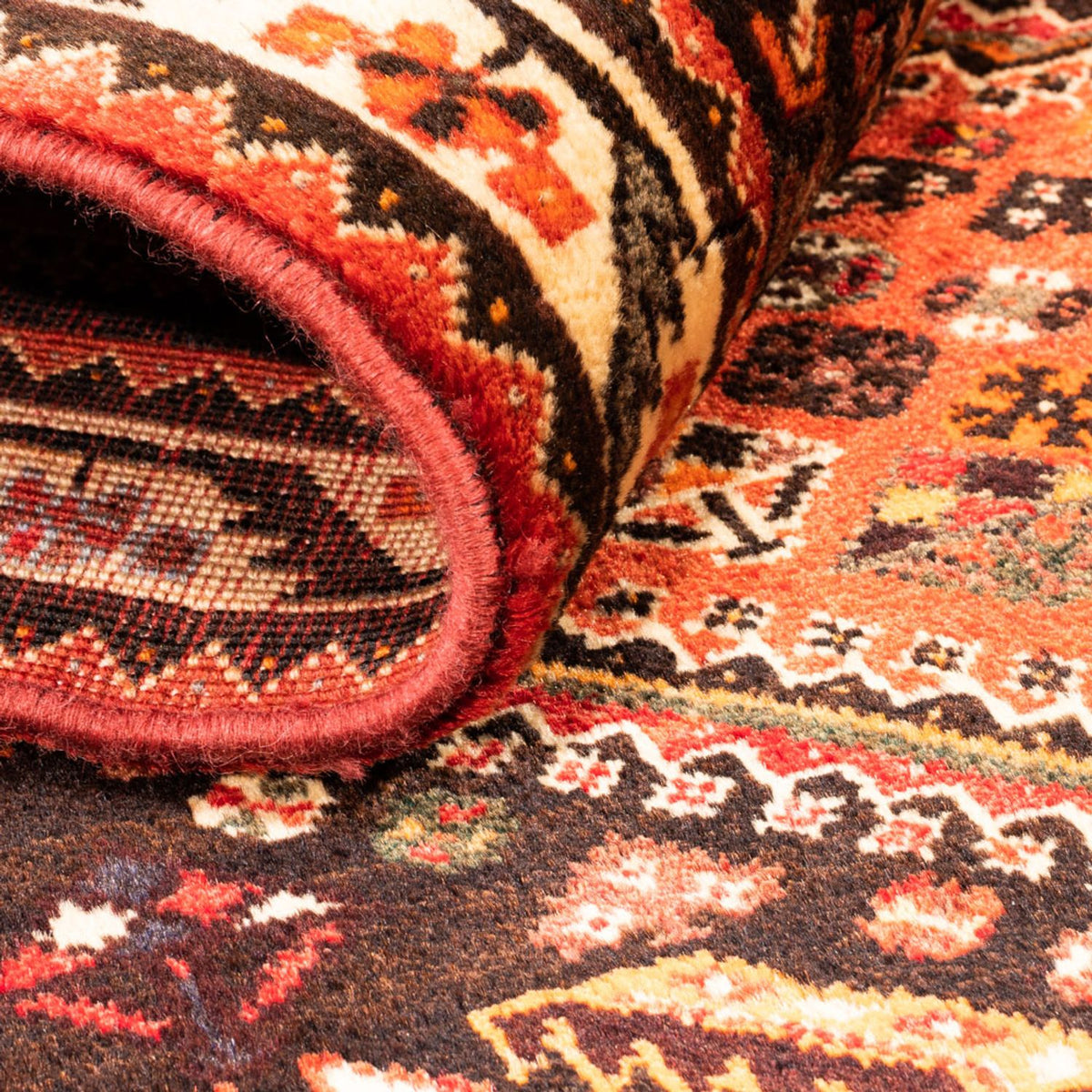 Tapis persan - Nomadic - 154 x 117 cm - rouge clair