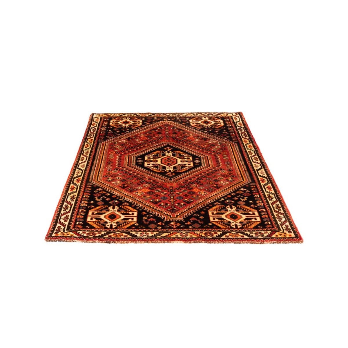 Tapis persan - Nomadic - 154 x 117 cm - rouge clair