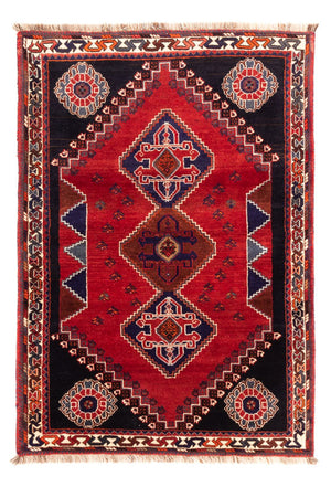 Tapis Gabbeh - Persan Kashkuli - 158 x 112 cm - rouge