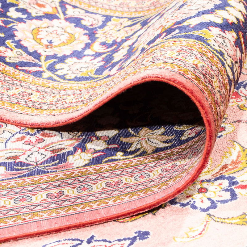 Tapis en soie - Ghom soie - Premium carré  - 247 x 247 cm - rouge clair