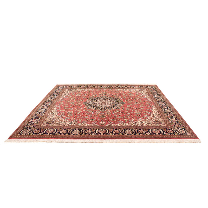 Tapis en soie - Ghom soie - Premium carré  - 247 x 247 cm - rouge clair