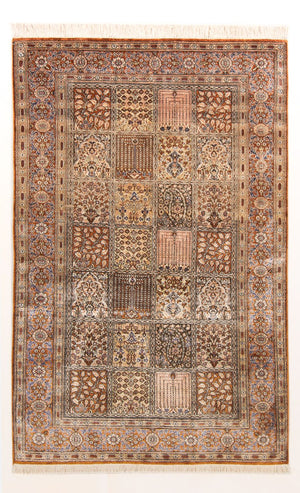 Tapis en soie - Ghom soie - Premium - 148 x 100 cm - multicolore
