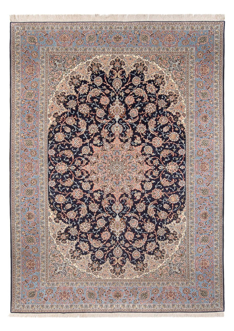 Tapis persan - Isfahan - Premium - 355 x 248 cm - bleu foncé