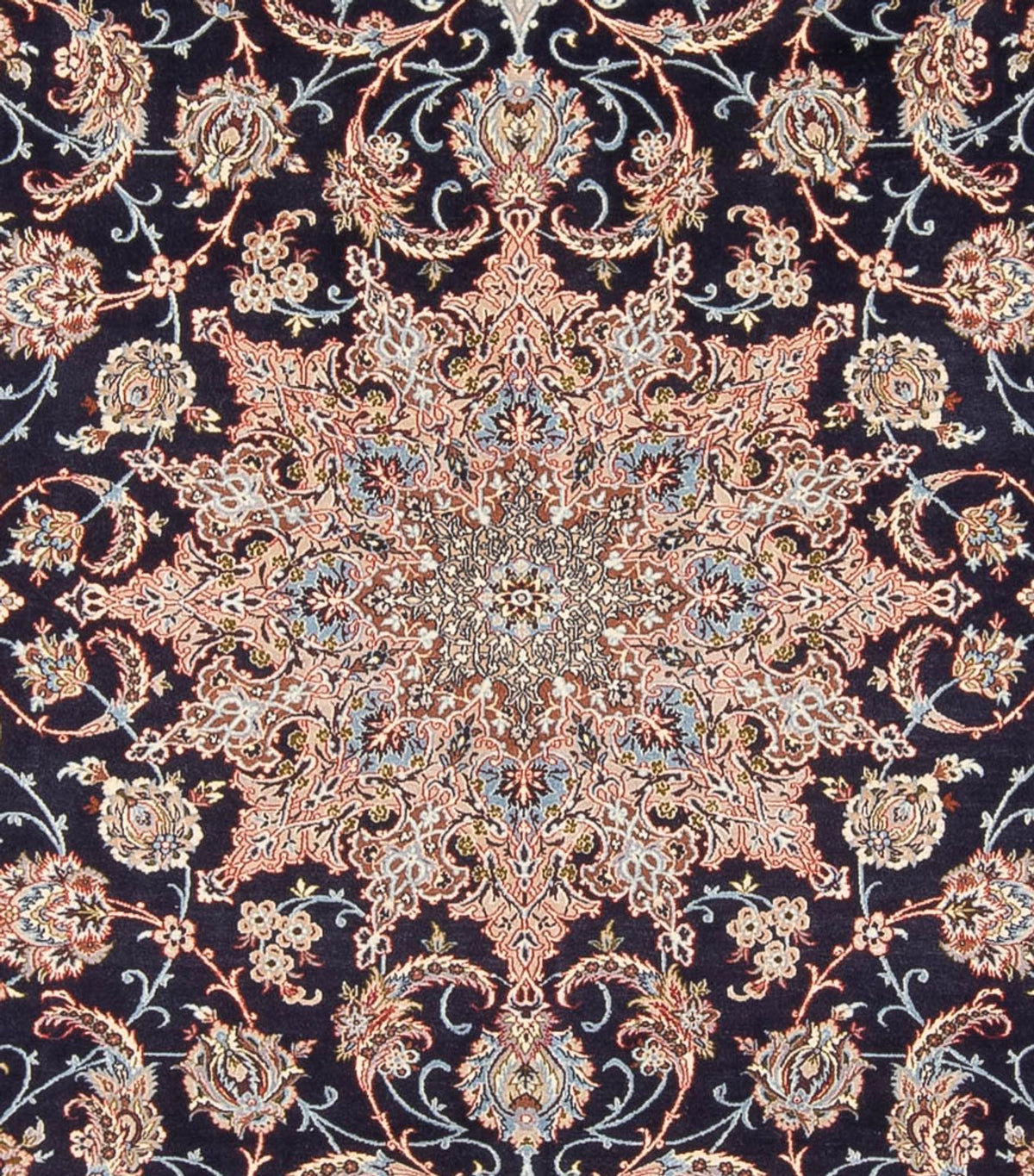 Tapis persan - Isfahan - Premium - 355 x 248 cm - bleu foncé