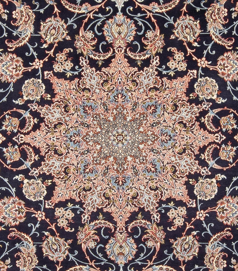 Tapis persan - Isfahan - Premium - 355 x 248 cm - bleu foncé