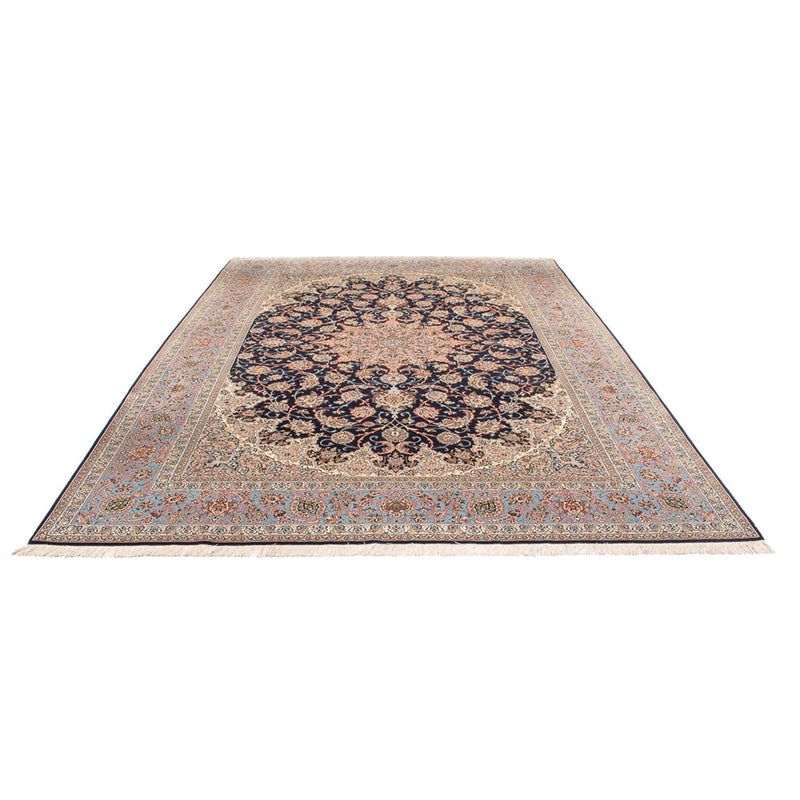 Tapis persan - Isfahan - Premium - 355 x 248 cm - bleu foncé