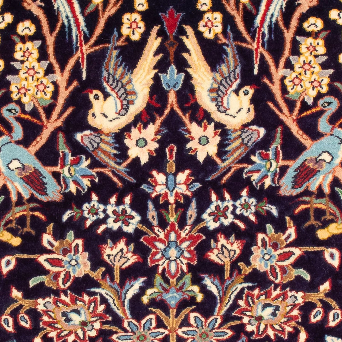 Tapis persan - Isfahan - Premium - 106 x 72 cm - bleu foncé