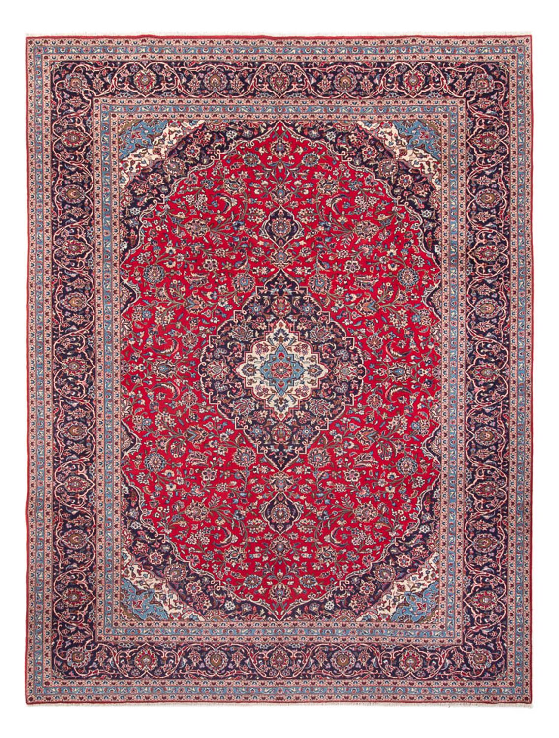 Tapis persan - Keshan - 394 x 292 cm - rouge