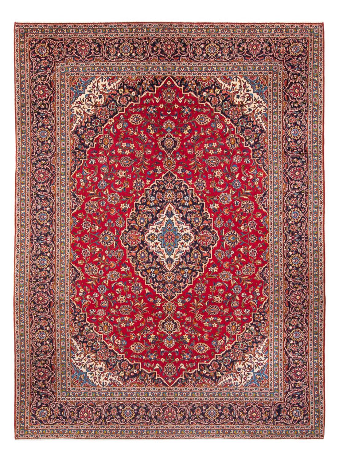 Tapis persan - Keshan - 397 x 291 cm - rouge