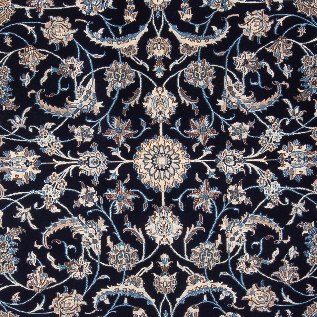 Tapis persan - Nain - 395 x 300 cm - bleu foncé