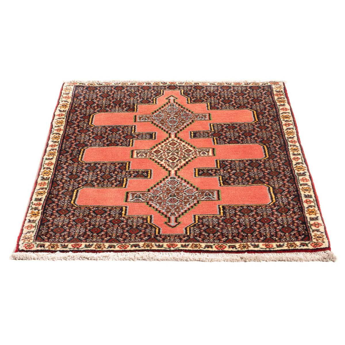 Tapis persan - Classique - 100 x 72 cm - orange