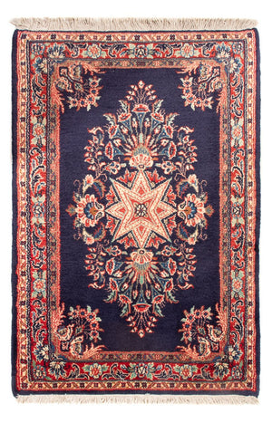 Tapis persan - Classique - 100 x 67 cm - bleu foncé