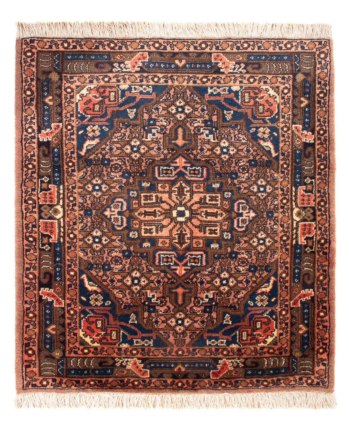 Tapis persan - Nomadic - 90 x 75 cm - bleu