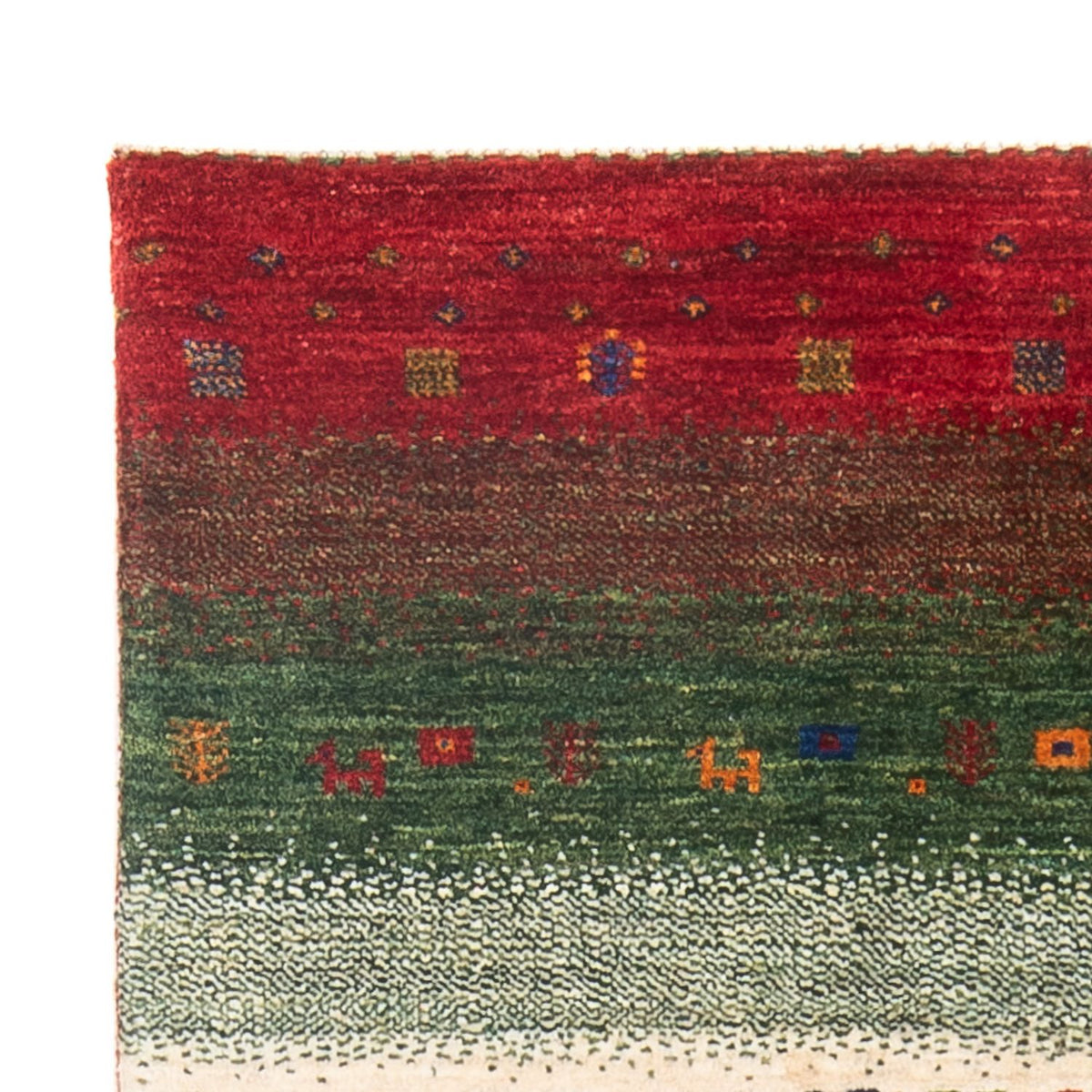 Tapis Gabbeh - Loribaft Persan - 131 x 82 cm - multicolore