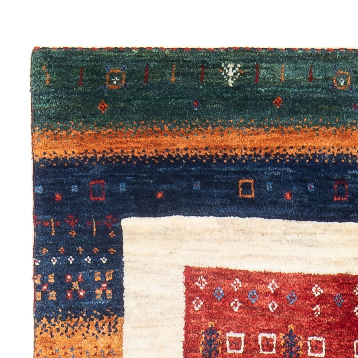 Tapis Gabbeh - Loribaft Persan - 138 x 83 cm - multicolore