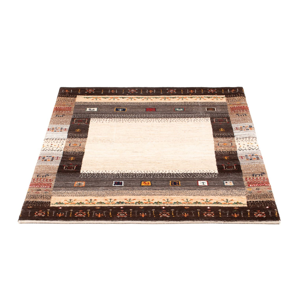 Tapis Gabbeh - Loribaft Persan - 121 x 80 cm - multicolore