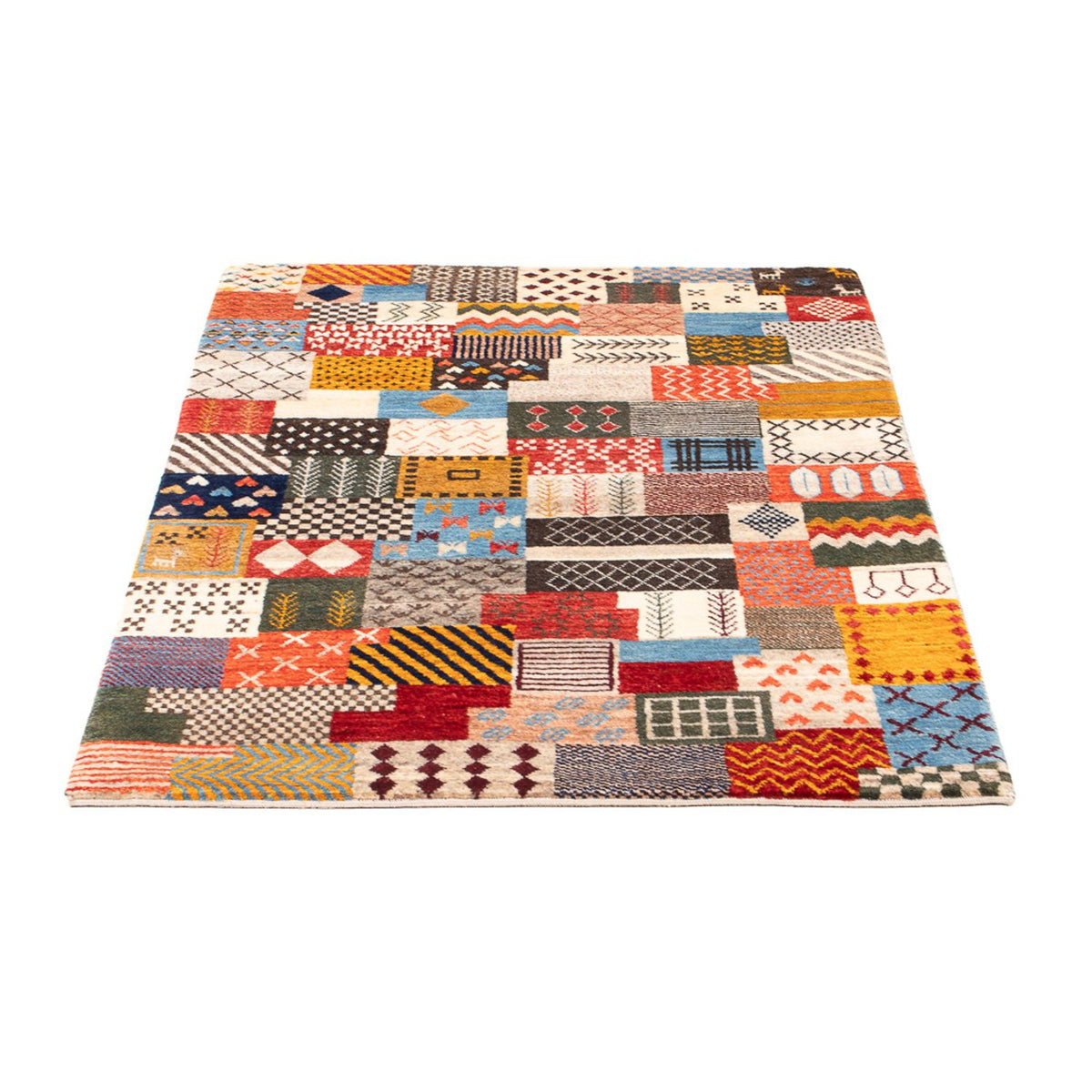 Tapis Gabbeh - Loribaft Persan - 125 x 82 cm - multicolore