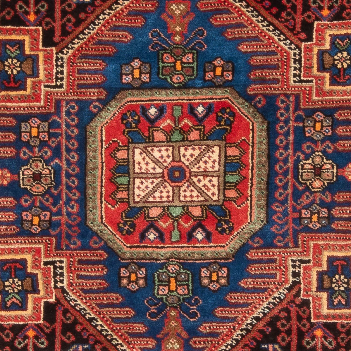 Tapis persan - Nomadic - 202 x 148 cm - rouge bordeaux