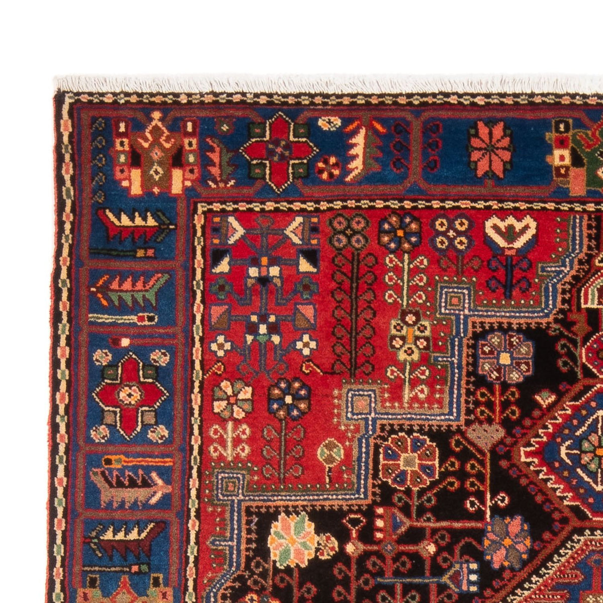 Tapis persan - Nomadic - 202 x 148 cm - rouge bordeaux