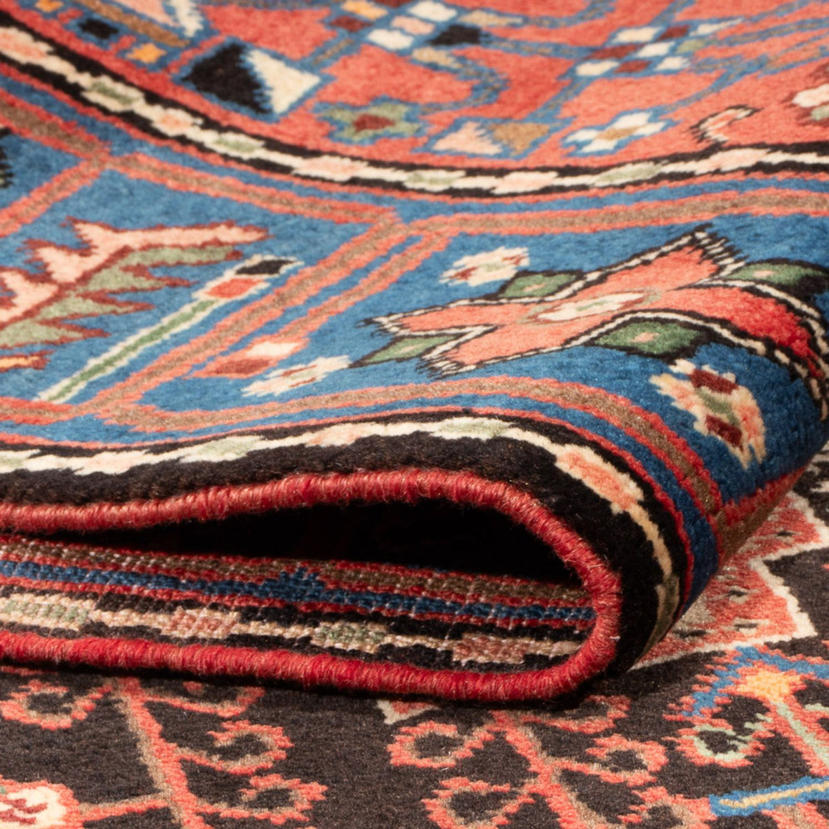 Tapis persan - Nomadic - 202 x 148 cm - rouge bordeaux