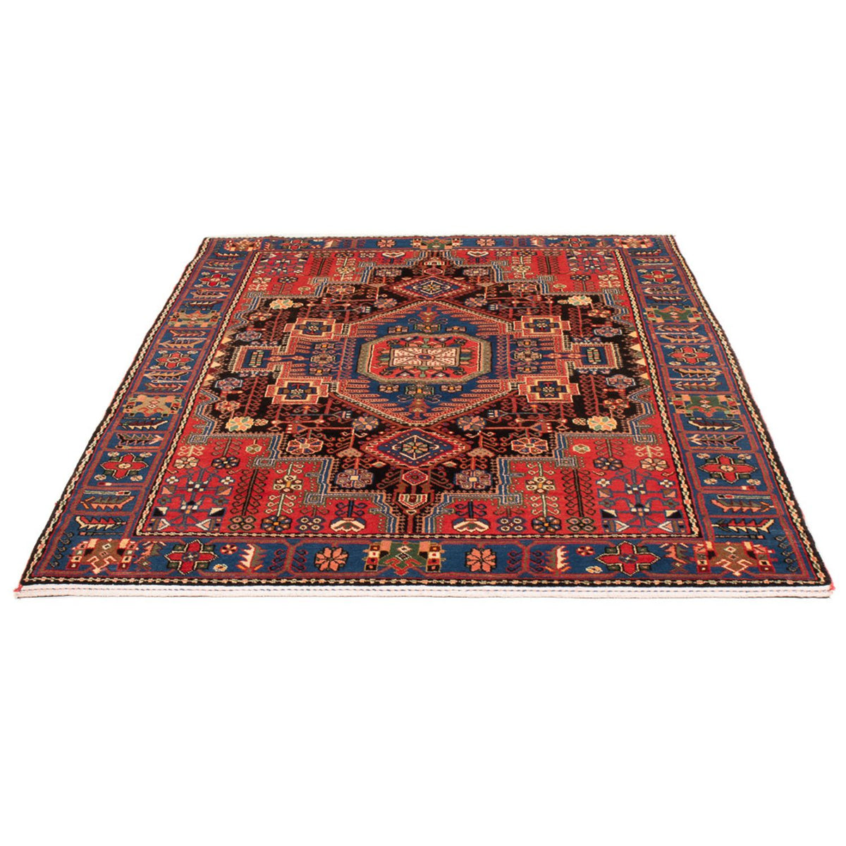 Tapis persan - Nomadic - 202 x 148 cm - rouge bordeaux