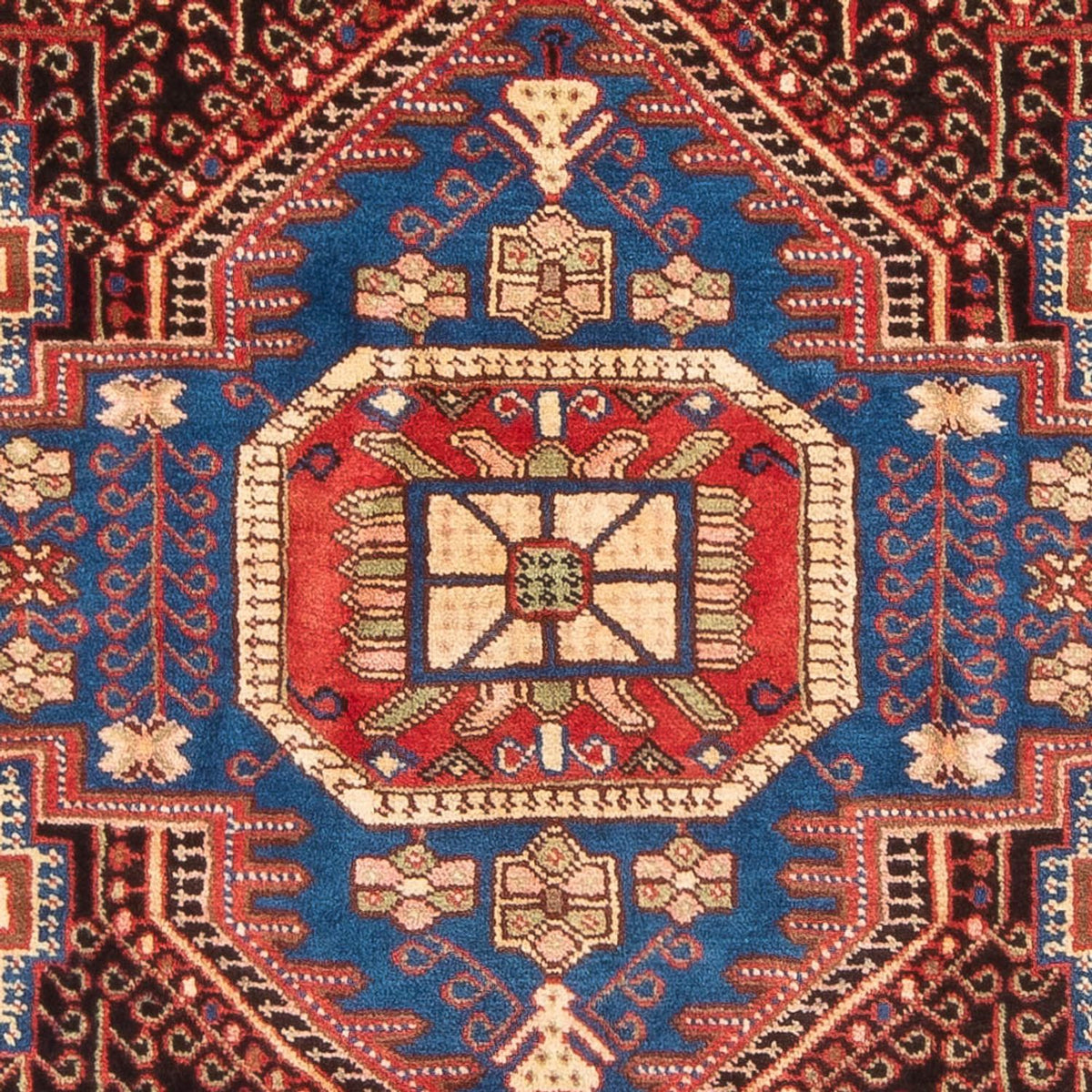 Tapis persan - Nomadic - 206 x 146 cm - rouge bordeaux