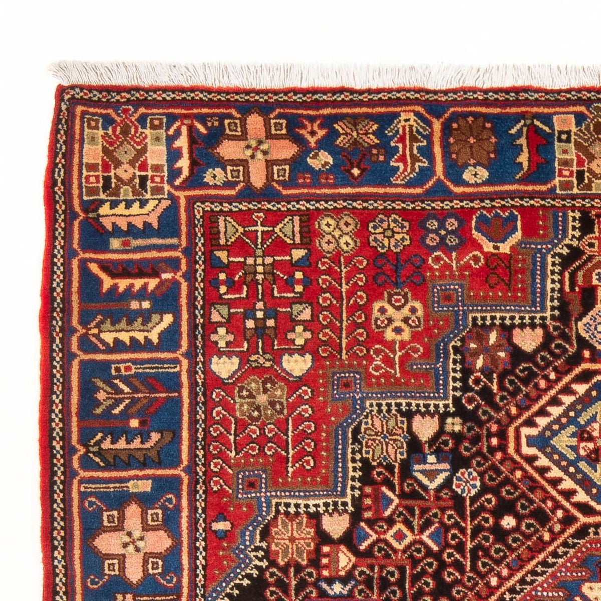 Tapis persan - Nomadic - 206 x 146 cm - rouge bordeaux