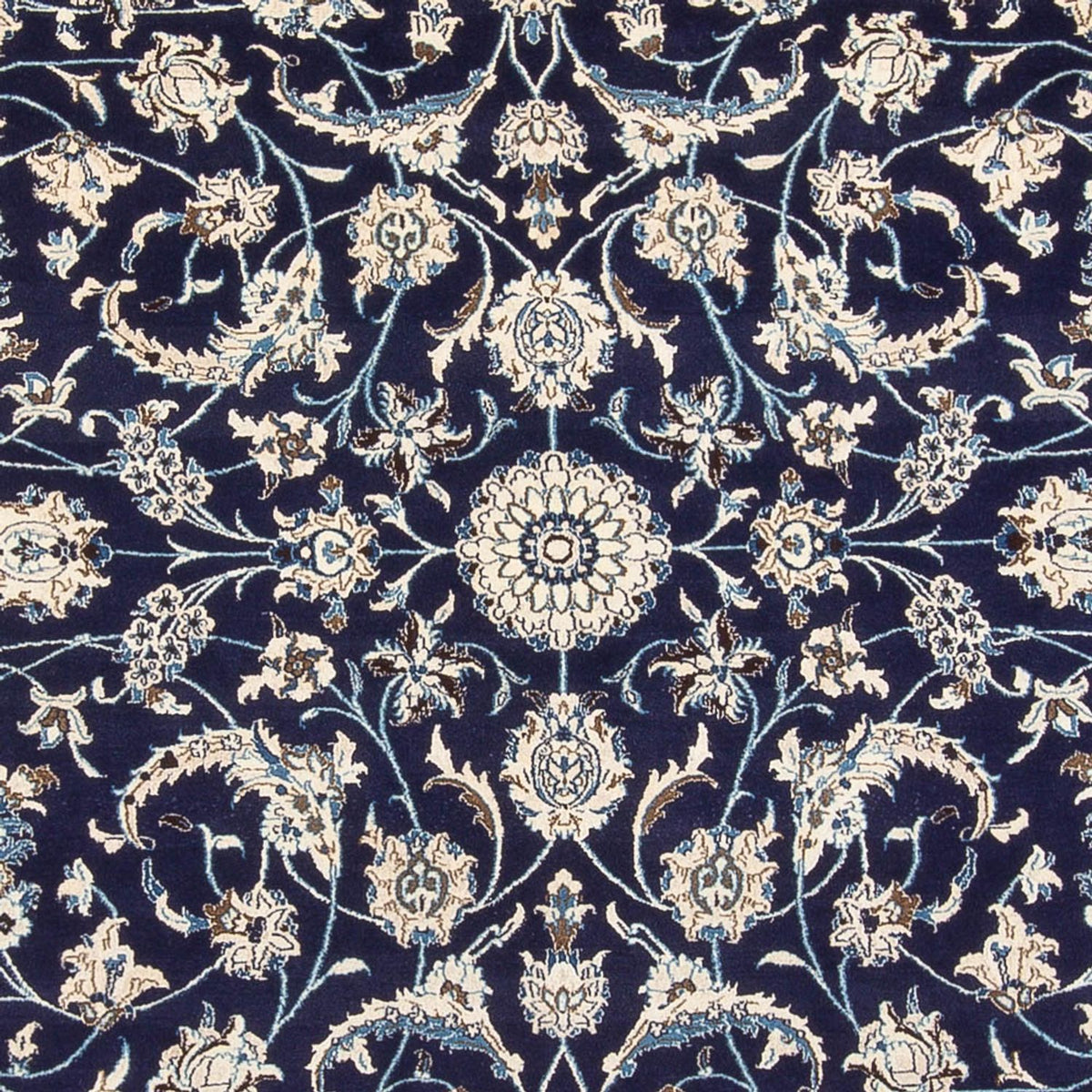Tapis persan - Nain - 405 x 292 cm - bleu foncé