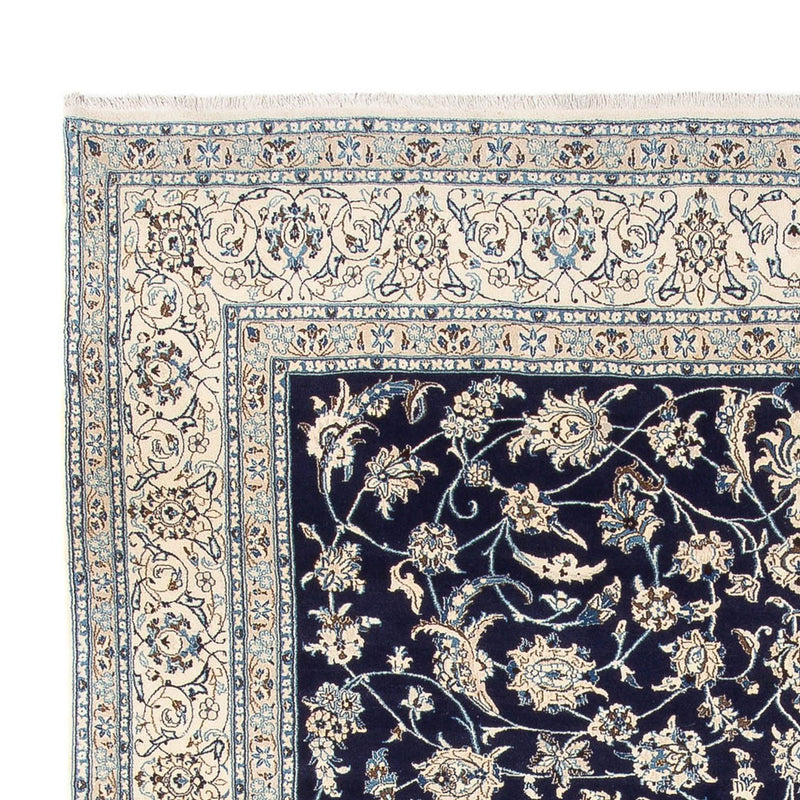 Tapis persan - Nain - 405 x 292 cm - bleu foncé