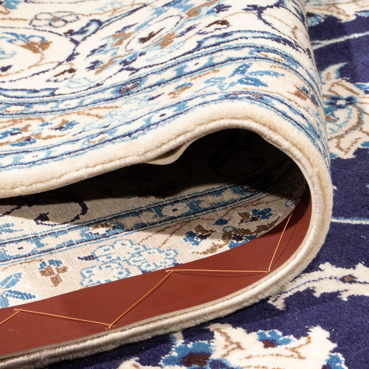 Tapis persan - Nain - 405 x 292 cm - bleu foncé