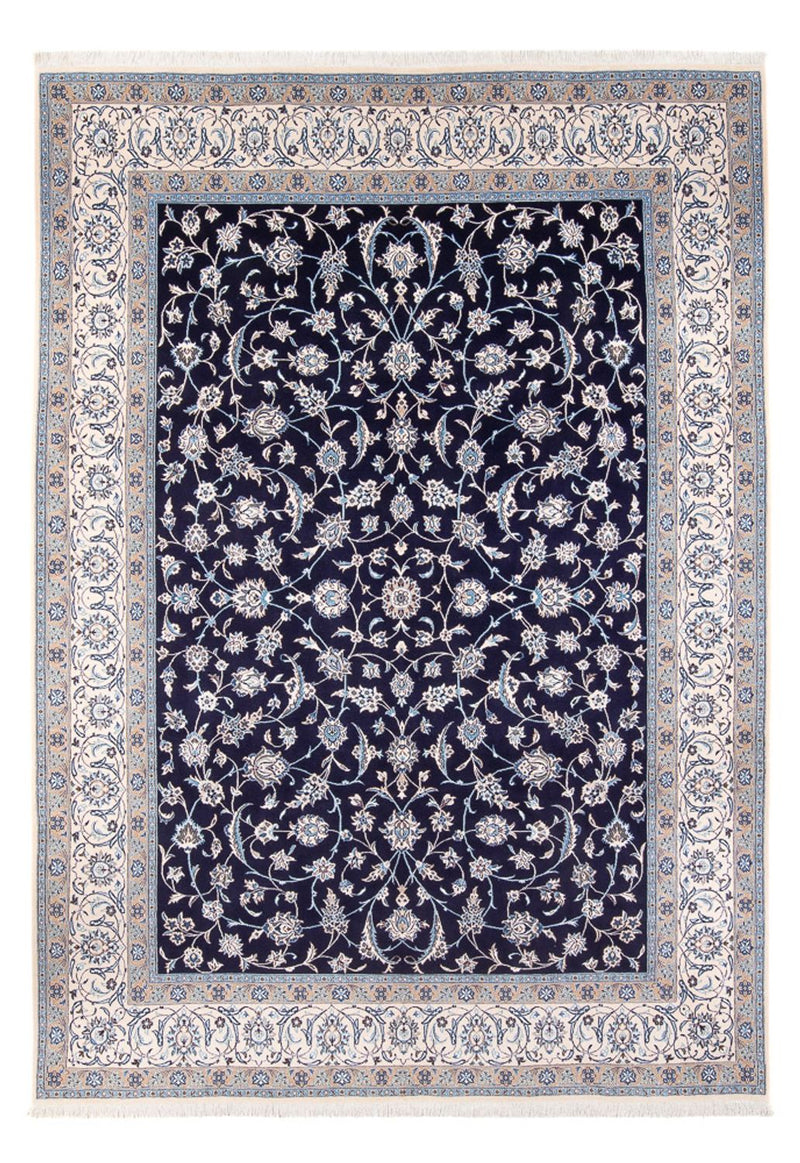 Tapis persan - Nain - 354 x 247 cm - bleu foncé