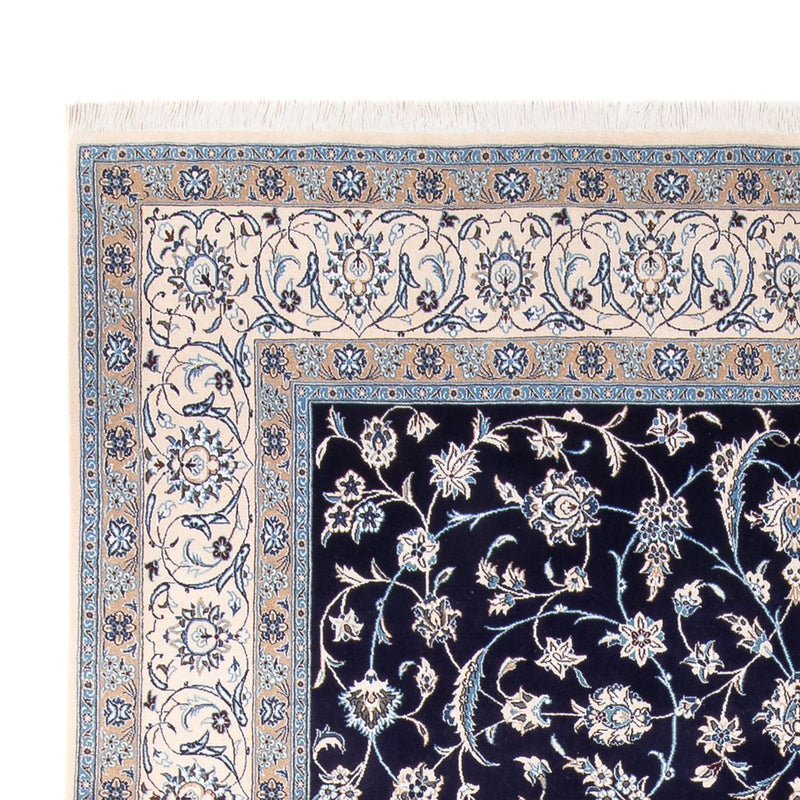 Tapis persan - Nain - 354 x 247 cm - bleu foncé