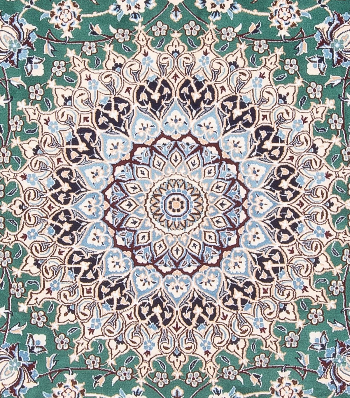 Tapis persan - Nain - 264 x 248 cm - vert