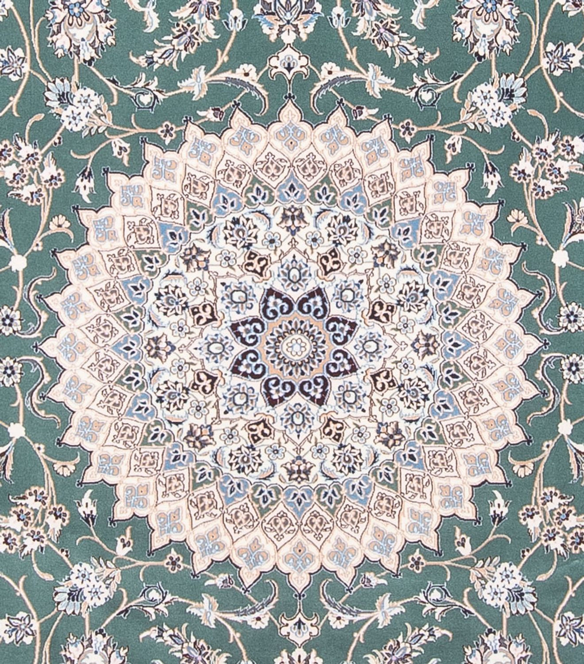 Tapis persan - Nain - Premium - 260 x 255 cm - vert