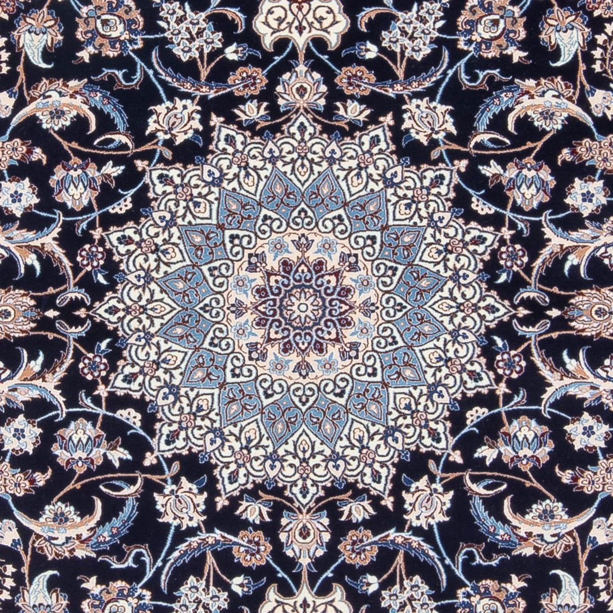 Tapis persan - Nain - Premium - 273 x 184 cm - bleu foncé
