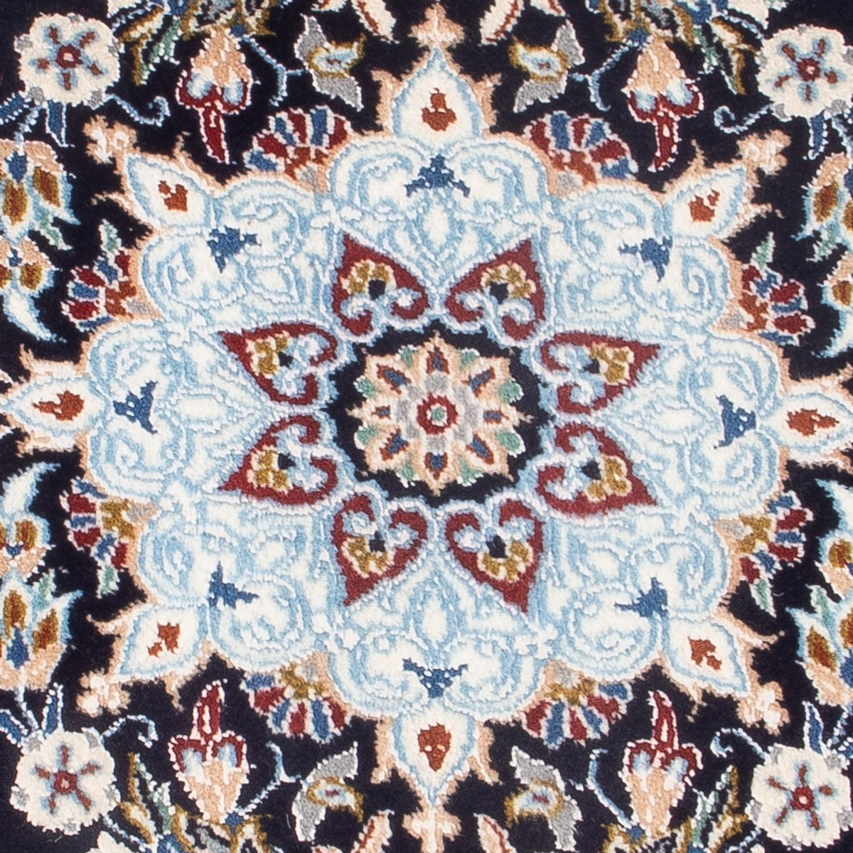Tapis persan - Nain - Premium - 75 x 50 cm - bleu clair
