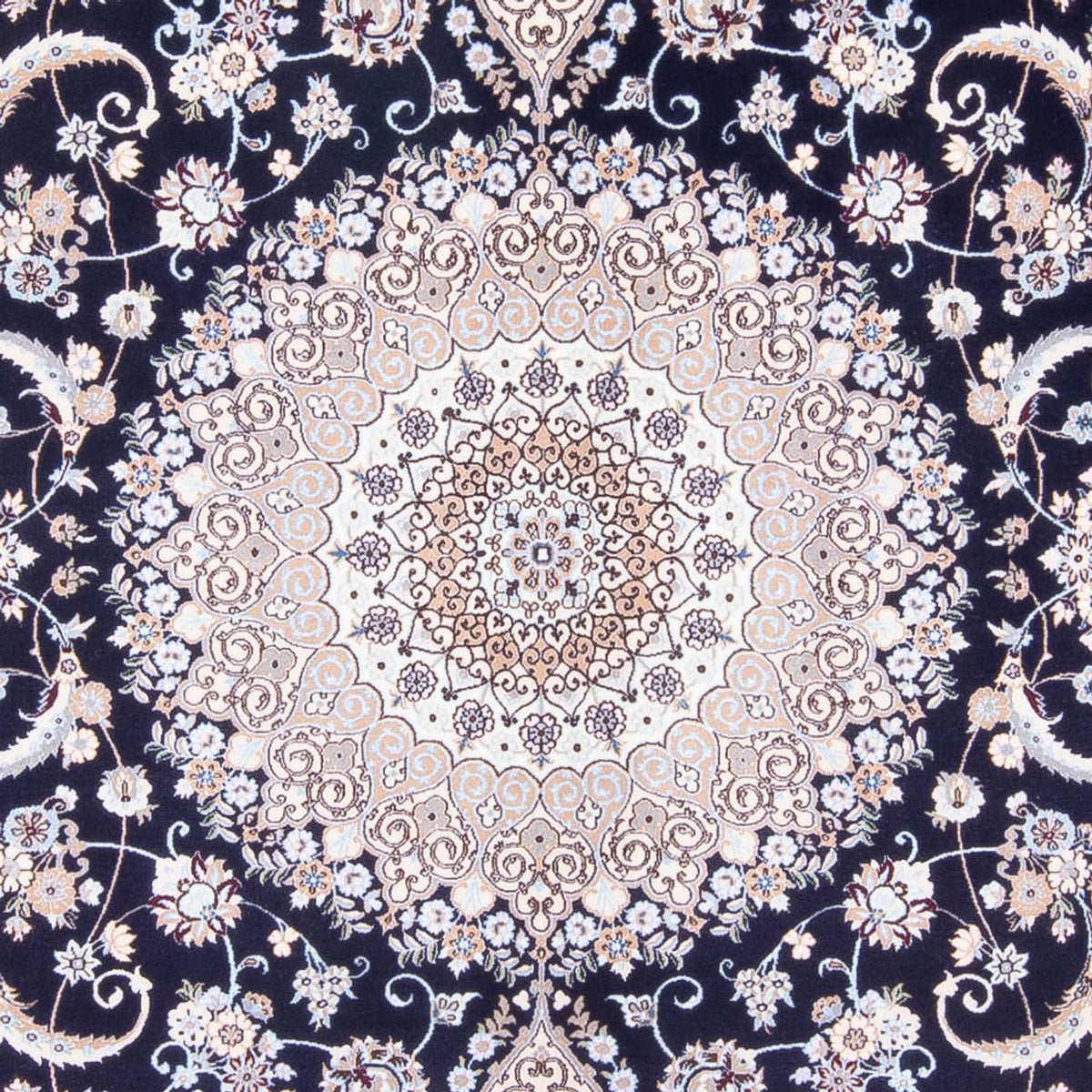 Tapis persan - Nain - Premium - 306 x 207 cm - bleu foncé