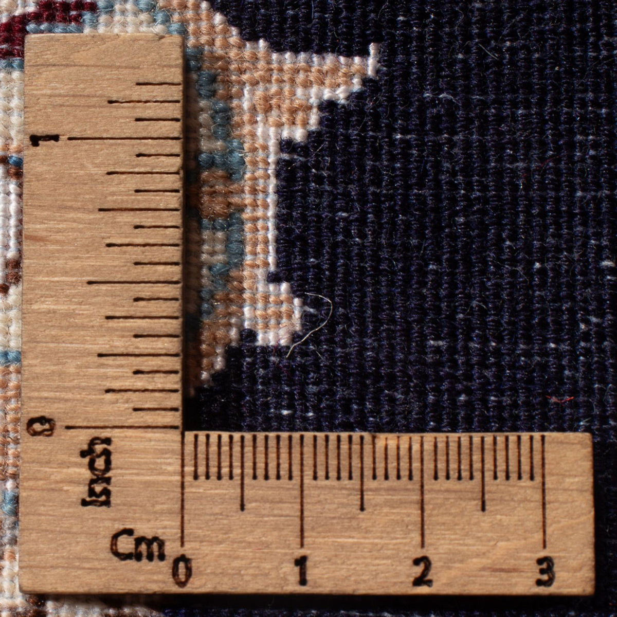Tapis persan - Nain - Premium - 76 x 50 cm - bleu foncé