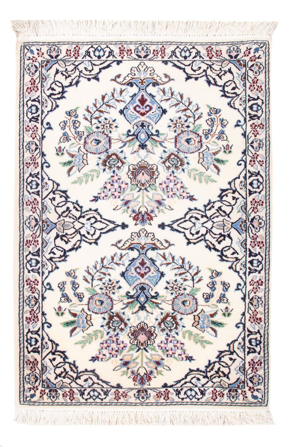 Tapis persan - Nain - Premium - 80 x 50 cm - crème