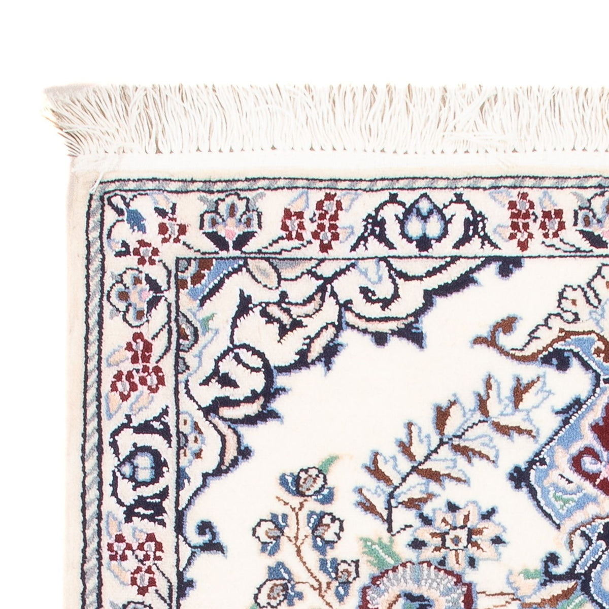 Tapis persan - Nain - Premium - 80 x 50 cm - crème