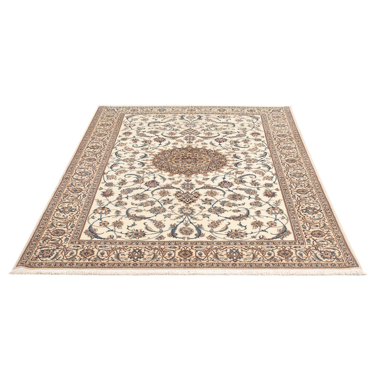 Tapis persan - Nain - Premium - 203 x 127 cm - beige clair