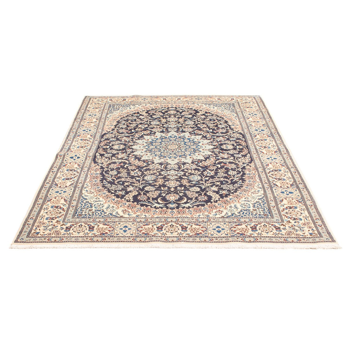 Tapis persan - Nain - Premium - 195 x 130 cm - bleu foncé