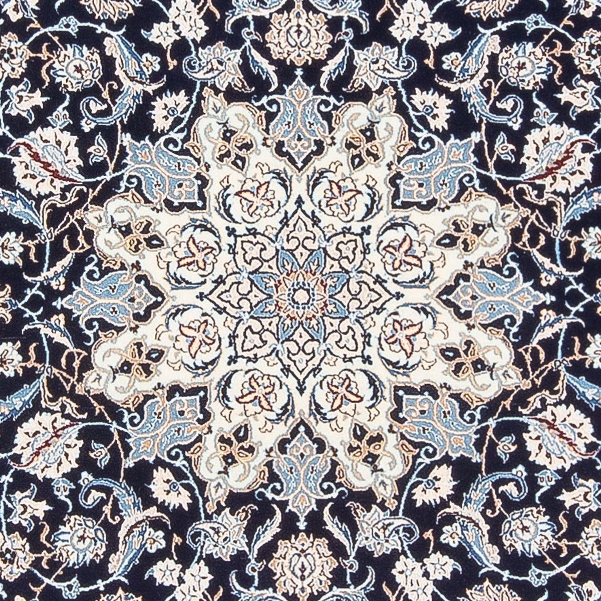 Tapis persan - Nain - Premium - 198 x 130 cm - bleu foncé