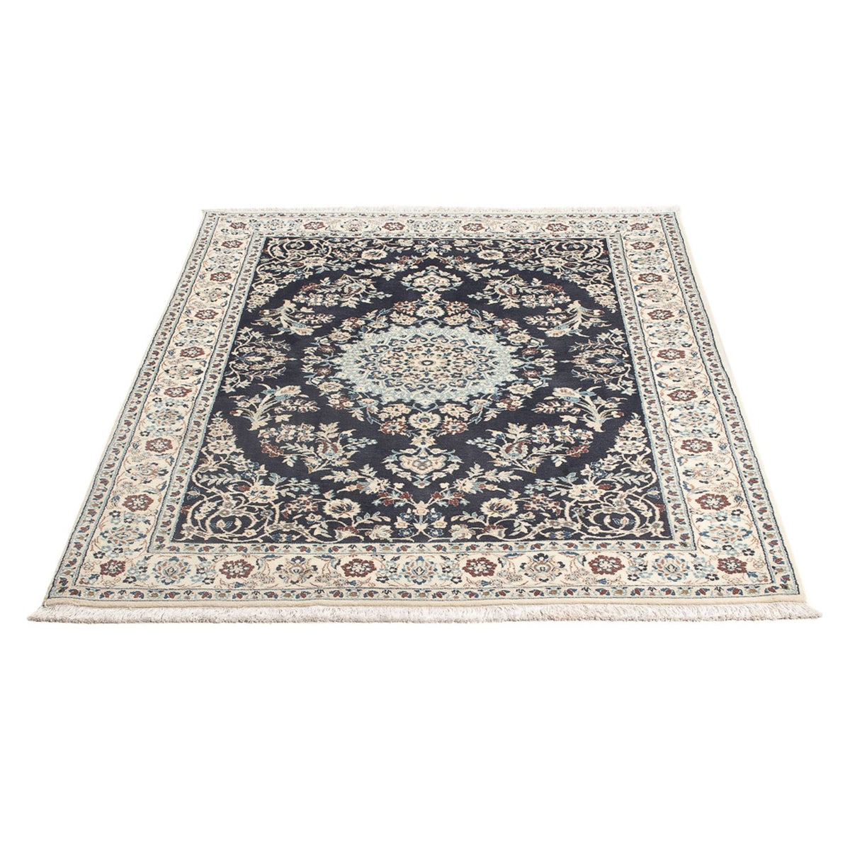 Tapis persan - Nain - Premium - 150 x 102 cm - bleu foncé