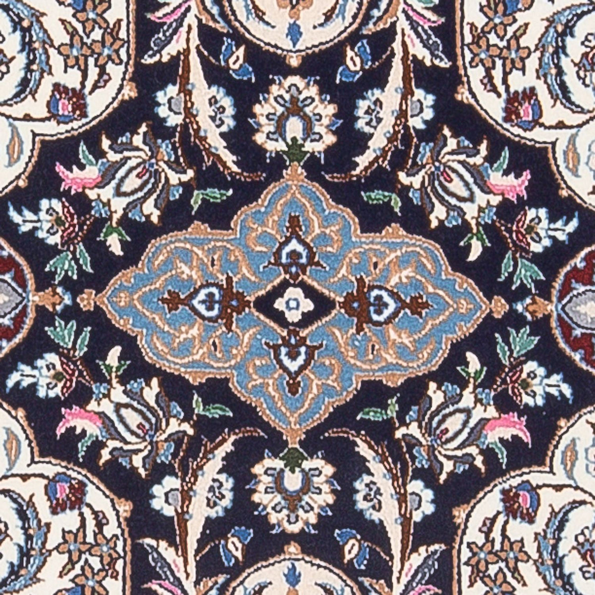 Tapis de couloir Tapis persan - Nain - Premium - 220 x 52 cm - bleu foncé